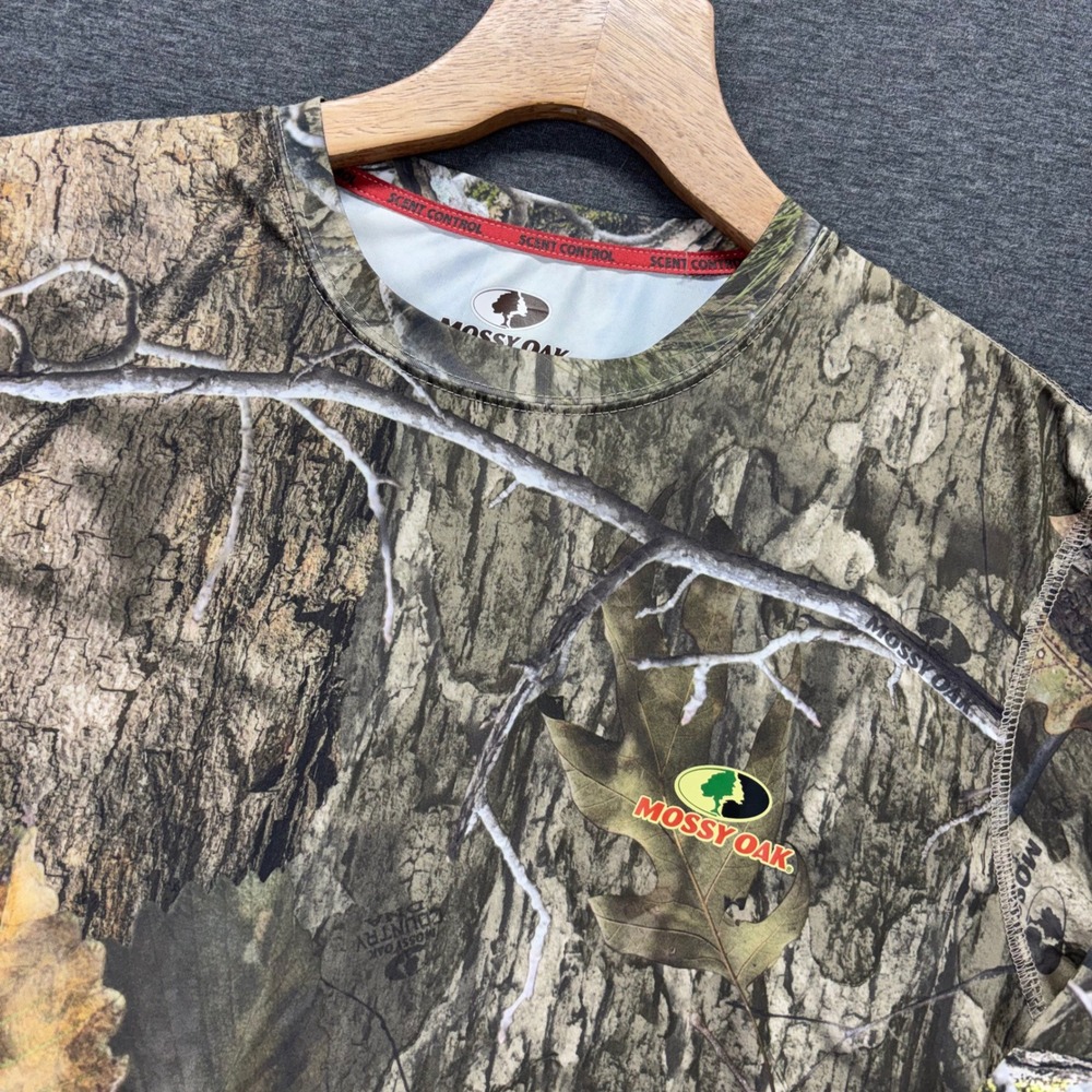 Mossy Oak Break-Up Camo Long Sleeve Performance Shirt Mens Large Hunting